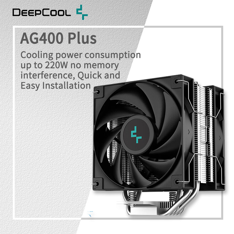 Air Cooler Cpu - DEEPCOOL AG400 4 Heatpipes Dual Fan