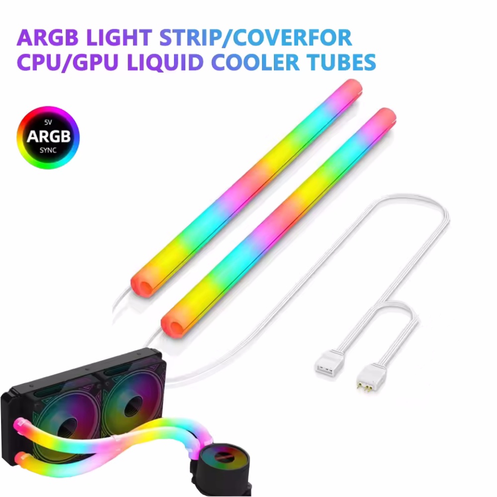Aio Liquid Cooler - Flexible 5V ARGB LED Neon-Lichtschlauch-Abdeckung für