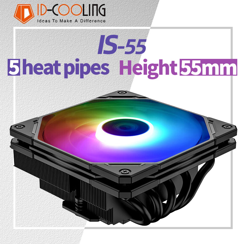 Air Cooler Cpu - ID-COOLING IS-55 5Heatpipe CPU-Kühler Niederdruck-Luftkühlungskühler für