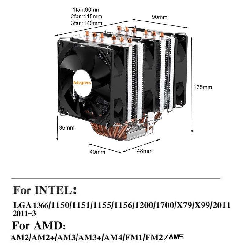 6 Heatpipe CPU-Luftkühler 4-Pi – Air Cooler Cpu Bewertung und Preis